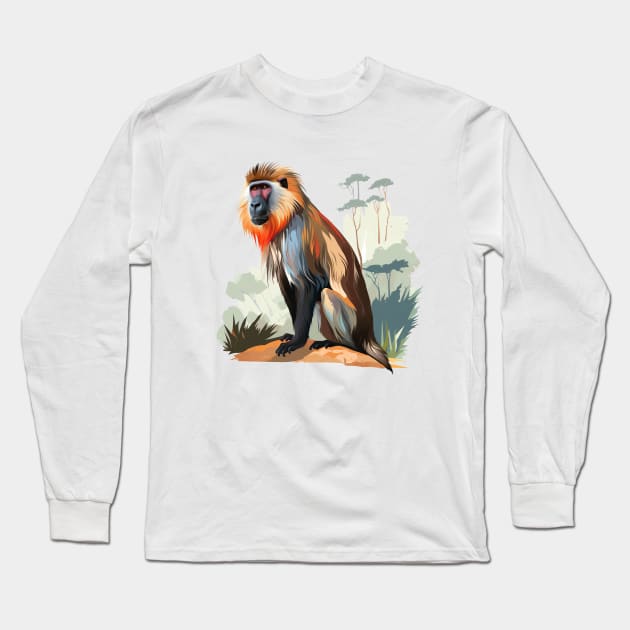 Mandrill Long Sleeve T-Shirt by zooleisurelife